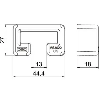 Tapa protectora MS4022 SK para riel perfilado MS4022