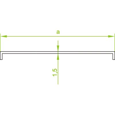 Tapa reductora de canal galvanizada, ancho 350 x 190