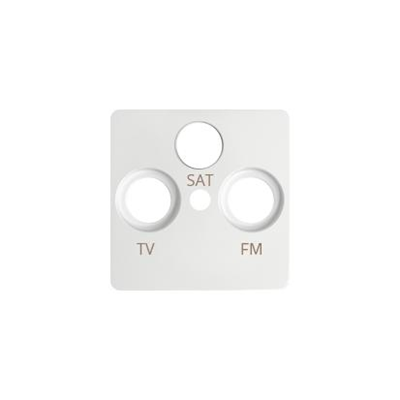 Tapa toma R-TV-SAT blanca