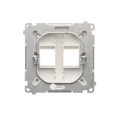 Tapa toma telecomunicaciones Keystone plana doble blanca