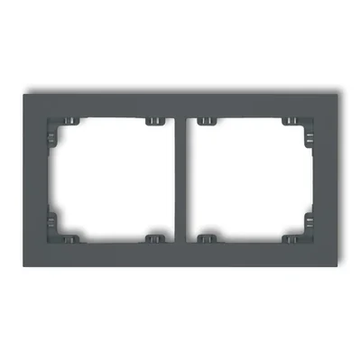 Tapis graphite double cadre universel DECO