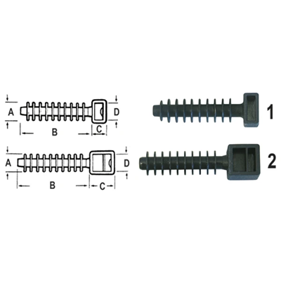 Tapón de expansión para montaje de bridas para cables. ø10x37