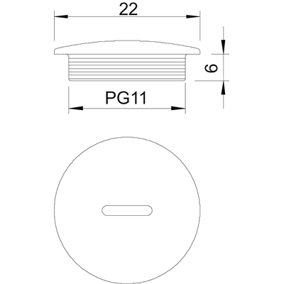 Tappo filettato PG11 108