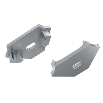 Tappo per profilo LED NZA, con foro, grigio