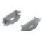 Tappo per profilo LED NZA, con foro, grigio