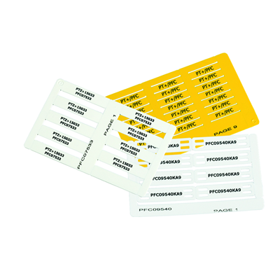 Tarjetas con etiquetas, 21 mm de largo, para cables, blancas (25x21 uds.)