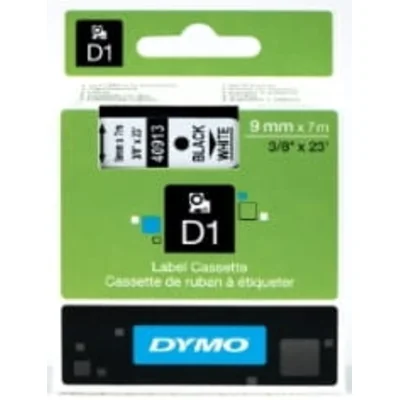 Taśma DYMO D1 9mm x 7m biała / czarny nadruk 40913