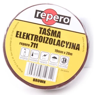 Taśma Repero 711E brązowa 19mm x 20m