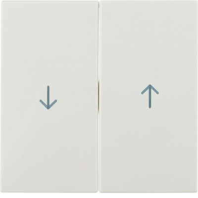 Tasten mit aufgedrucktem „Pfeil“-Symbol für Jalousieschalter, creme, glänzend