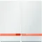 Tasten mit orangefarbener Linse, schneeweißer Samt