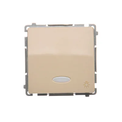 Tastenleuchte mit Hintergrundbeleuchtung (Modul) 10A 250V Schraubklemmen beige