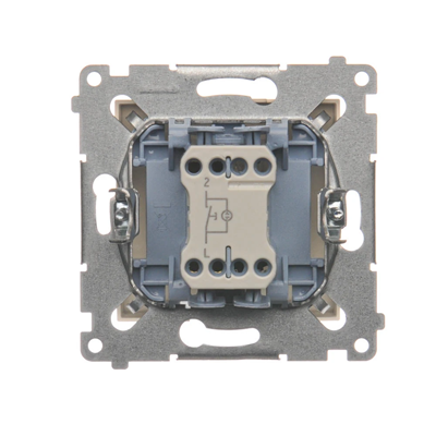 Taster „Klingel“ mit LED-Hintergrundbeleuchtung (Modul) 10A 230V Schnellanschlüsse creme