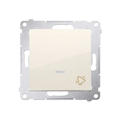 Taster „Klingel“ mit LED-Hintergrundbeleuchtung (Modul) 10A 230V Schnellanschlüsse creme
