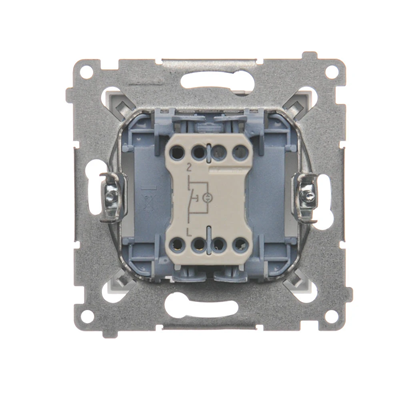 Taster „Klingel“ mit LED-Hintergrundbeleuchtung (Modul) 10A 230V Schnellanschlüsse weiß