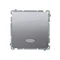 Taster „Licht“ mit LED-Hintergrundbeleuchtung 10AX 24V Schraubklemmen silber matt