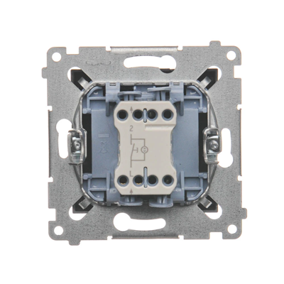 Taster „Licht“ mit LED-Hintergrundbeleuchtung (Modul) 10A 230V Schnellanschlüsse anthrazit (metallic)