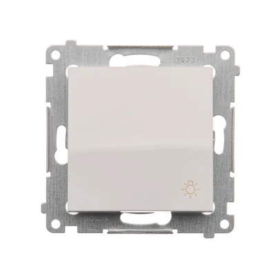 Taster „Licht“ (Modul) 10A 230V Schnellanschlüsse weiß