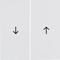 Tasti con stampa del simbolo "freccia" per interruttori ciechi, bianchi, lucidi