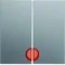 Tasti interruttore B.Square/B.7 con lente rossa. Alluminio a 2 tasti