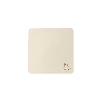 Tasto luce singolo, beige