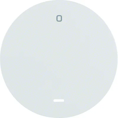 Tasto R.1/R.3 con lente trasparente e scritta "0", bianco lucido