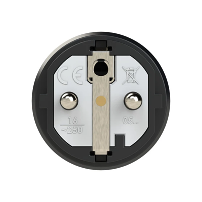 TAURUS2 Fiche caoutchouc 16A 2P+T 230V uni-schuko IP54 noir