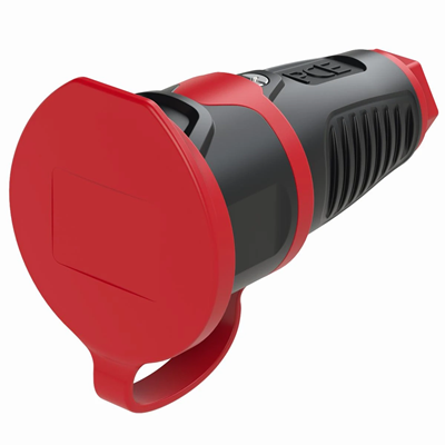 TAURUS2 Portable rubber socket with a plug 16A 2P+E 230V IP54