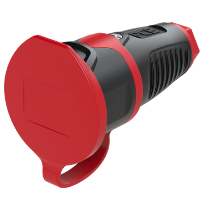 TAURUS2 Tragbare Gummisteckdose mit Stecker 16A 2P+E 230V IP54