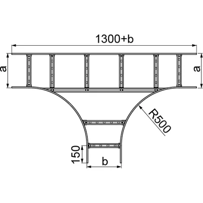 TDSC200H110 T-piece, sheet thickness - 2 mm