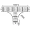 Té largeur 600mm hauteur 160mm