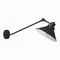 TECHNO I E27 IP20 wall lamp, black