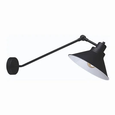 TECHNO I Lampa ścienna E27 IP20 czarna