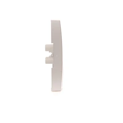 Tecla para interruptores y pulsadores dobles, plata mate