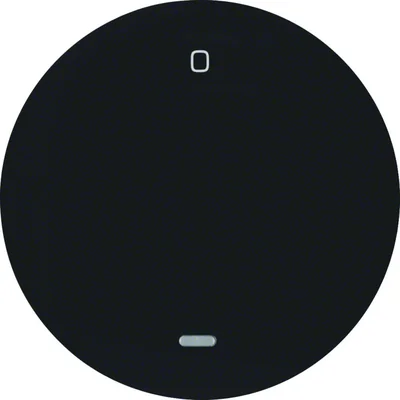 Tecla R.1/R.3 con lente transparente e impresión "0", negro brillante