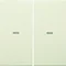 Teclas KNX EASY B.KWADRAT/B.3/B.7 con lente para módulo de 2 pulsadores crema brillante