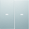 Teclas KNX EASY B.KWADRAT/B.3/B.7 con lente para módulo pulsadores de 2 vías, aluminio mate