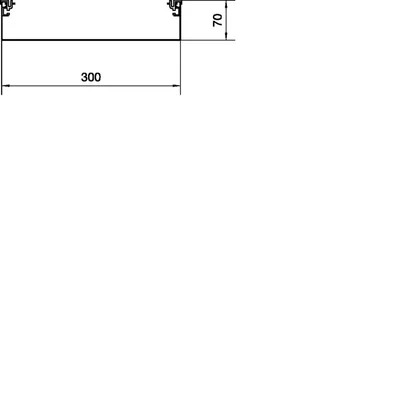 TEHALIT.AK Base de canal de suelo para cubierta inclinada de 2 caras 300x70mm acero