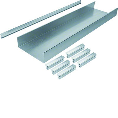 TEHALIT.AK Base for overfloor trunking for 1-sided slanted cover 200x70mm steel