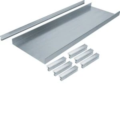 TEHALIT.AK Base for overfloor trunking for 1-sided slanted cover 250x40mm steel