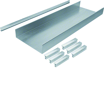 TEHALIT.AK Base for overfloor trunking for 1-sided slanted cover 250x70mm steel