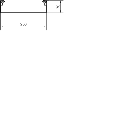 TEHALIT.AK Base for overfloor trunking for 1-sided slanted cover 250x70mm steel