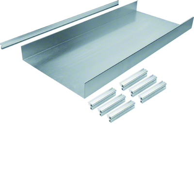 TEHALIT.AK Base for overfloor trunking for 1-sided slanted cover 300x70mm steel