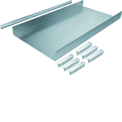 TEHALIT.AK Base for overfloor trunking for 1-sided slanted cover 400x70mm steel