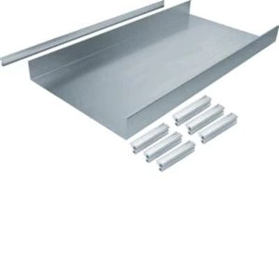 TEHALIT.AK Base for overfloor trunking for 1-sided slanted cover 400x70mm steel