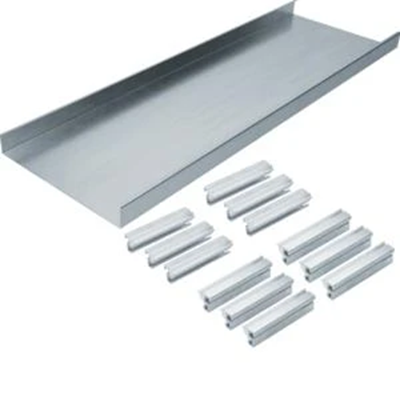 TEHALIT.AK Base for overfloor trunking for double-sided slanted cover 250x40mm steel