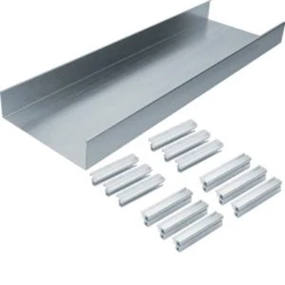 TEHALIT.AK Base for overfloor trunking for double-sided slanted cover 250x70mm steel