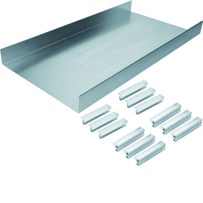 TEHALIT.AK Base for overfloor trunking for double-sided slanted cover 400x70mm steel
