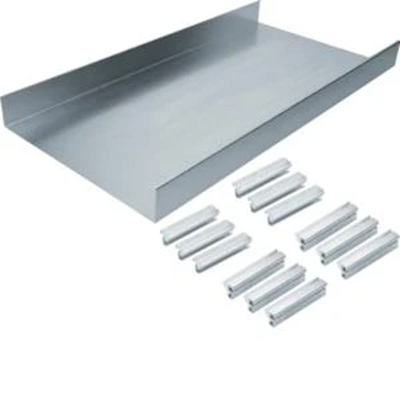 TEHALIT.AK Base for overfloor trunking for double-sided slanted cover 400x70mm steel