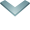 TEHALIT.AK Overfloor trunking cover 1-side slanted 800mm external angle 200x40mm steel