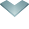 TEHALIT.AK Overfloor trunking cover 1-side slanted 800mm external angle widening 100mm 200x40mm steel